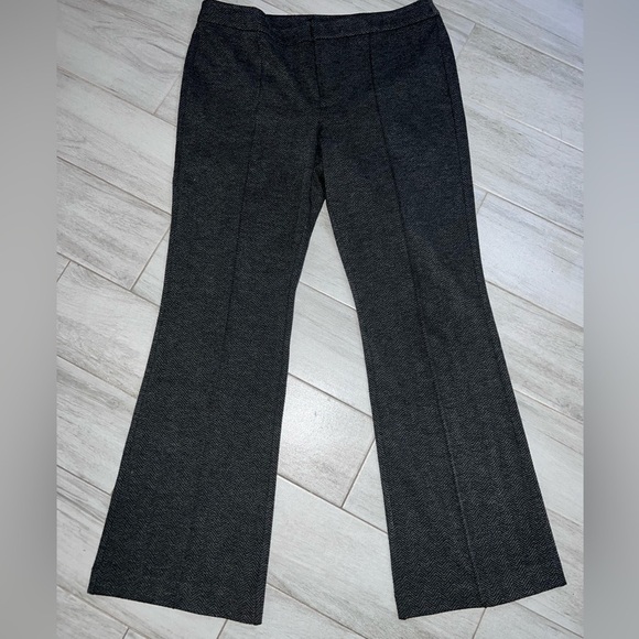 Lord & Taylor Pants - Lord & Taylor Gray and Black Pleated Wide Leg Business Pants, Women’s Size Large
